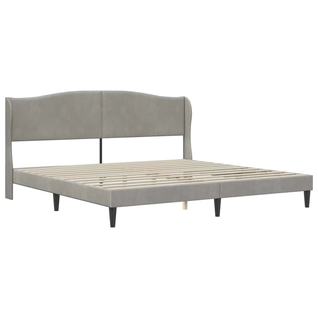 Struttura del letto Grigio Chiaro 180 x 200 cm Velluto 42027935