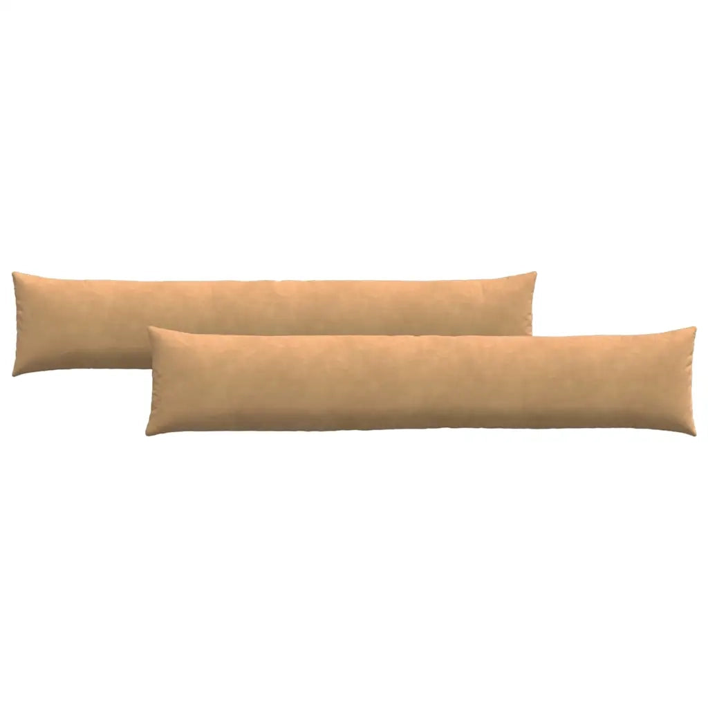 Cuscini da Divano 2 pcs Marrone 200 x 40 cm Tessuto in Cords 42013893