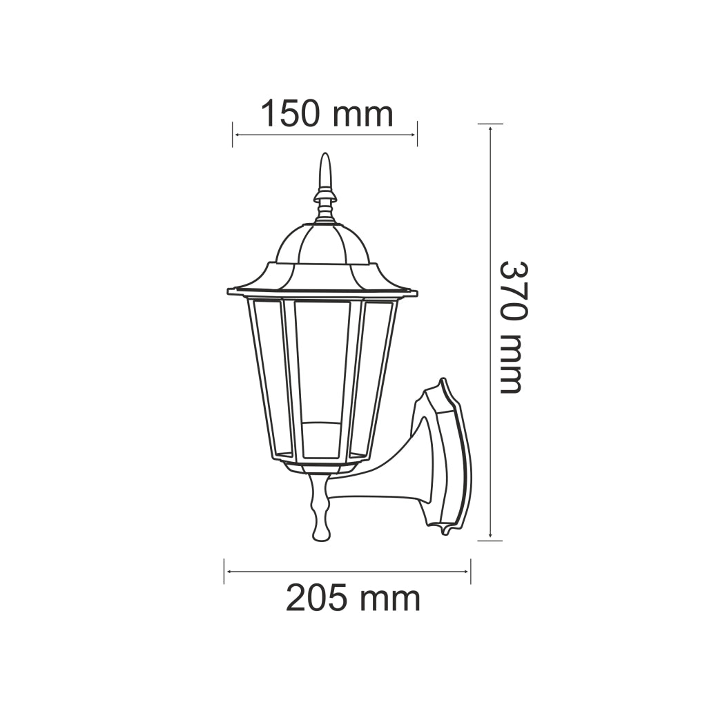 Applique esterna LIGURIA patina oro 1 luce E27 IP43 Polux
