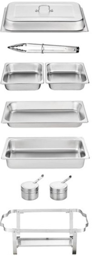 Buffet riscaldatore - 2 pezzi - Acciaio inossidabile - RVS