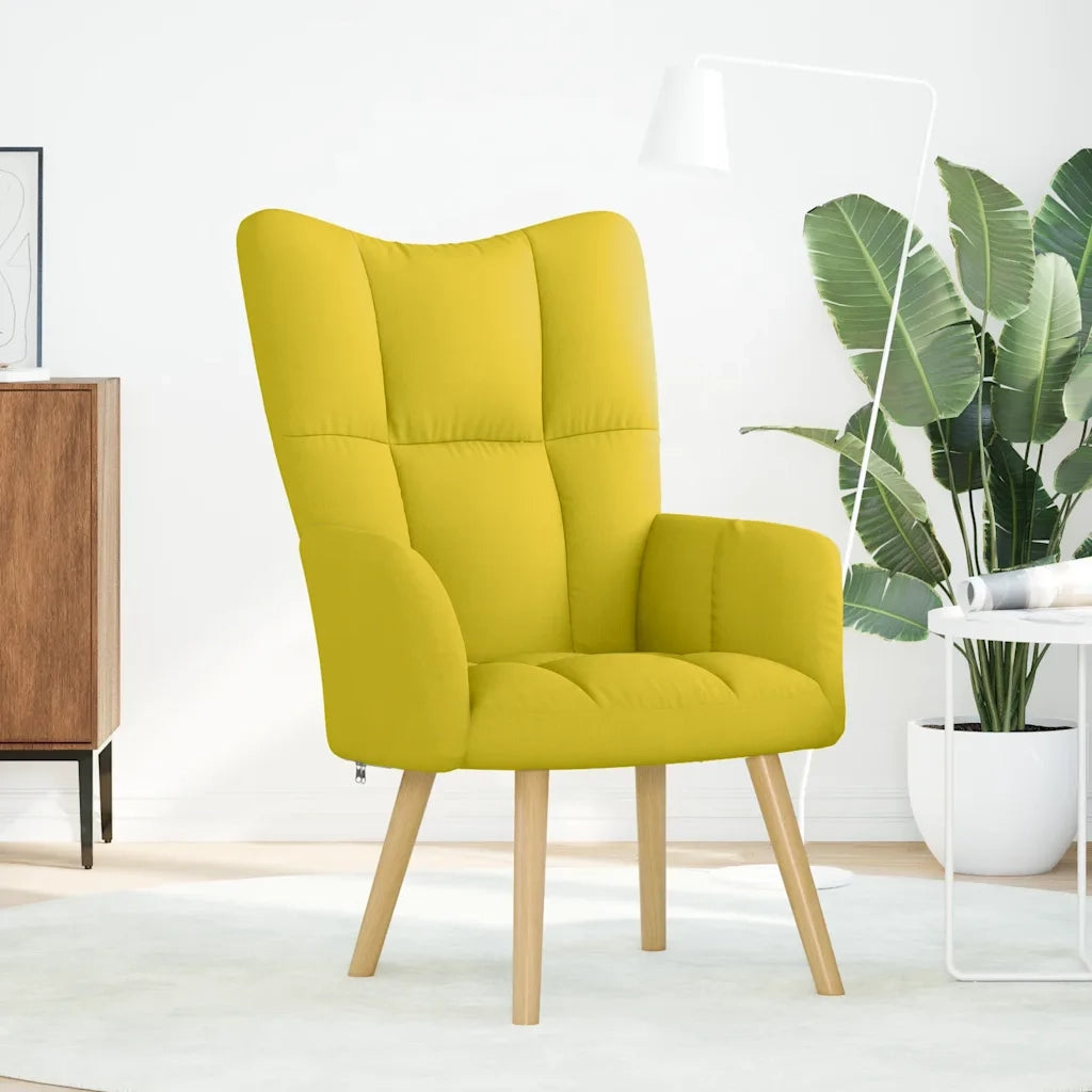 Sedia Relax Giallo Chiaro in Tessuto 4016776