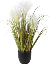 Pampas di fibre di grano Decorative pianta artificiale Pianta decorativa di grano Pianta decorativa Fibra di grano in vaso in plastica nera