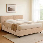 Exeter, Letto Singolo Sfoderabile Made in Italy, Beige