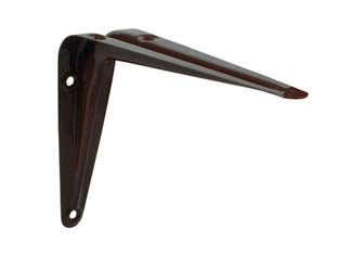 MENSOLA ACCIAIO NERVATA MARRONE- - mm.125x150 - 24 pezzi QUALITY