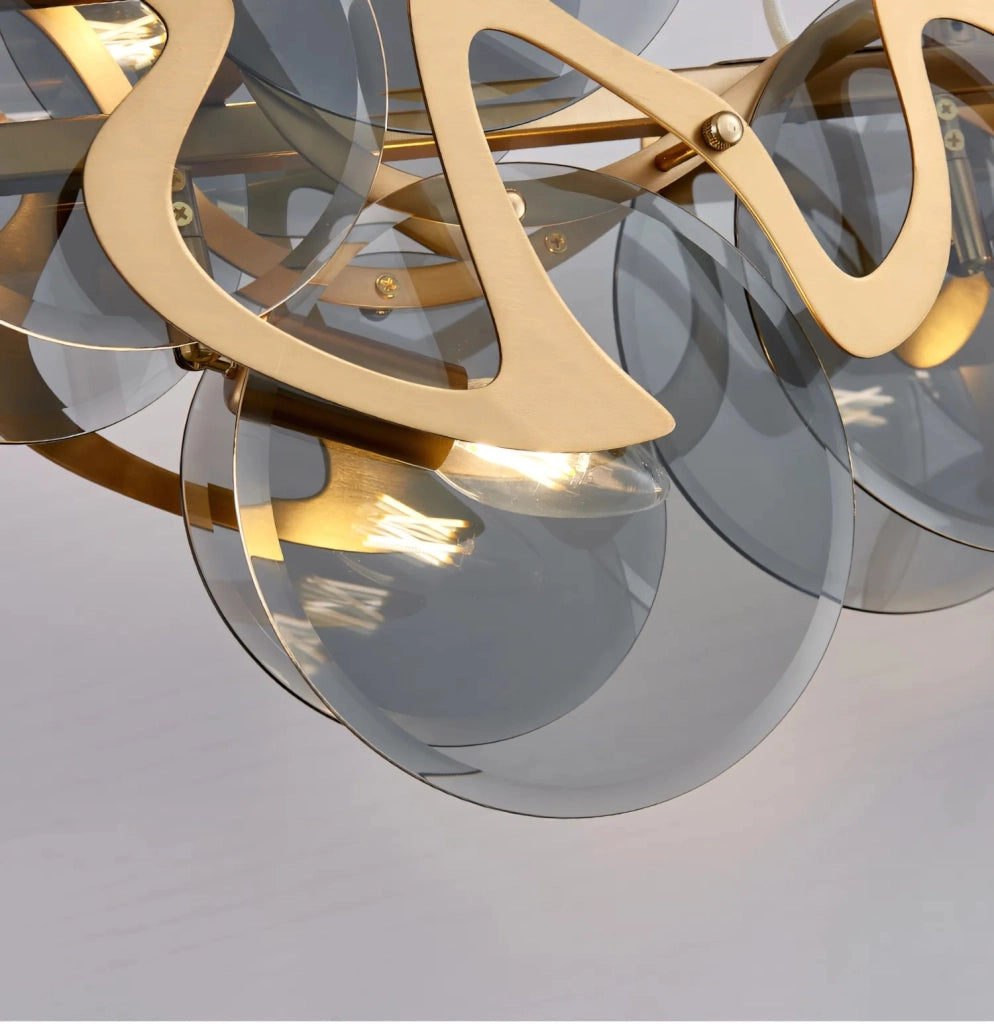Lampada Da Soffitto APP1545-8CP Brush Gold / Grey