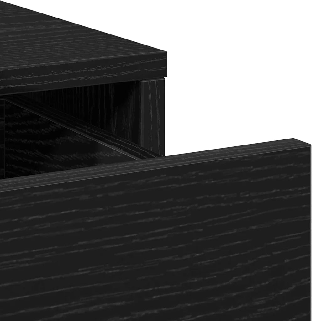 Credenza Rovere Nero 40 x 40.5 x 75 cm Legno multistrato 865065