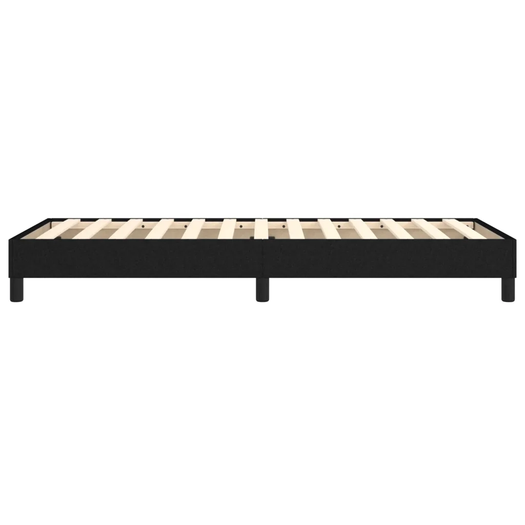 Struttura Letto a Rete a Molle Nero 100x200 cm in Tessuto 3120494