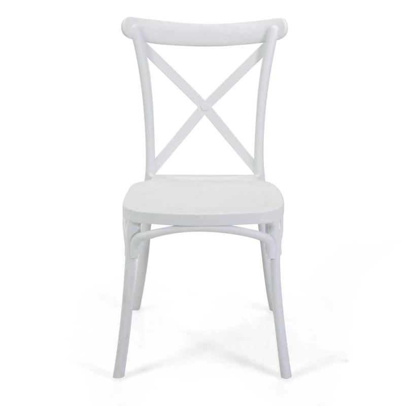 Sedia polipropilene Cross bianco cm 47x51h45,5/90