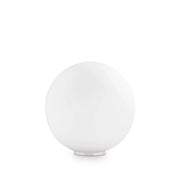 Lampada Da Scrivania-Ufficio Moderna Mapa Vetro Bianco 1 Luce E27 D30Cm