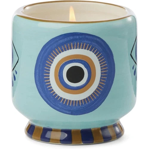 Candela in ceramica Adopo da 226 g (8 oz) con effetto incenso e fumo, confezionata in scatola.