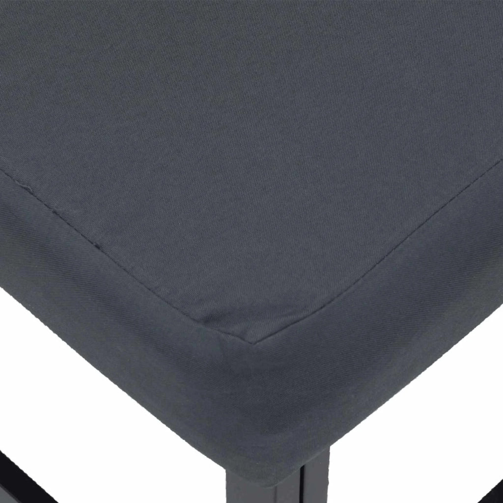 Set Divano da Giardino con cuscino 8 pcs Nero Alluminio