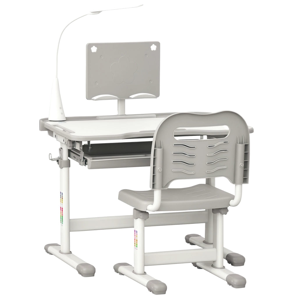 Scrivania per Bambini con Sedia Regolabile ¨C Minimal ¨C Grigio