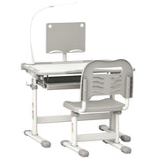Scrivania per Bambini con Sedia Regolabile ¨C Minimal ¨C Grigio