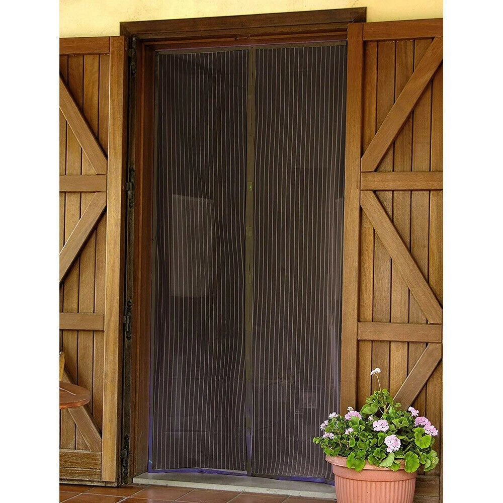 Trade Shop - Tenda Zanzariera Magnetica Calamita Ermetica Porta Finestre Camper 110x220cm Nero -