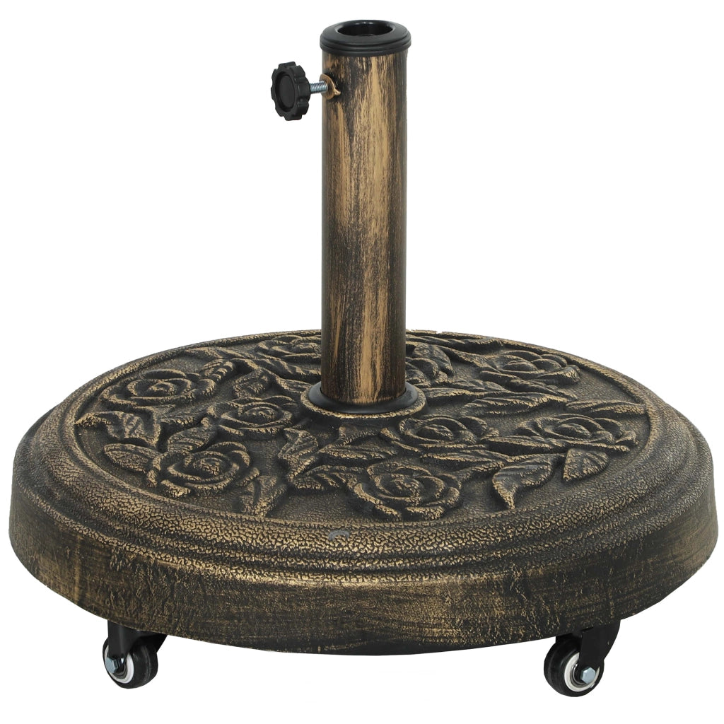 Base per Ombrellone con Ruote ¨C Minimal ¨C Bronce ?49x42 cm
