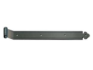 BANDELLE DRITTE CON ZANCA A FILO- - mm.300x35 - in ferro verniciato nero - 6 pezzi DIDIEFFE