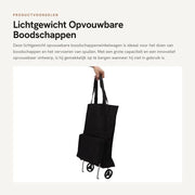 Carrello di Supermarket Leggero - Riutilizzabile - Opaco - Grande Spazio di Stoccaggio - Borsa Riutilizzabile - Design Compatto - Carrello di Supermarket Portatile 

Opaco: 
 Opaco is a Dutch word that means 'foldable' or 'collapsible'.