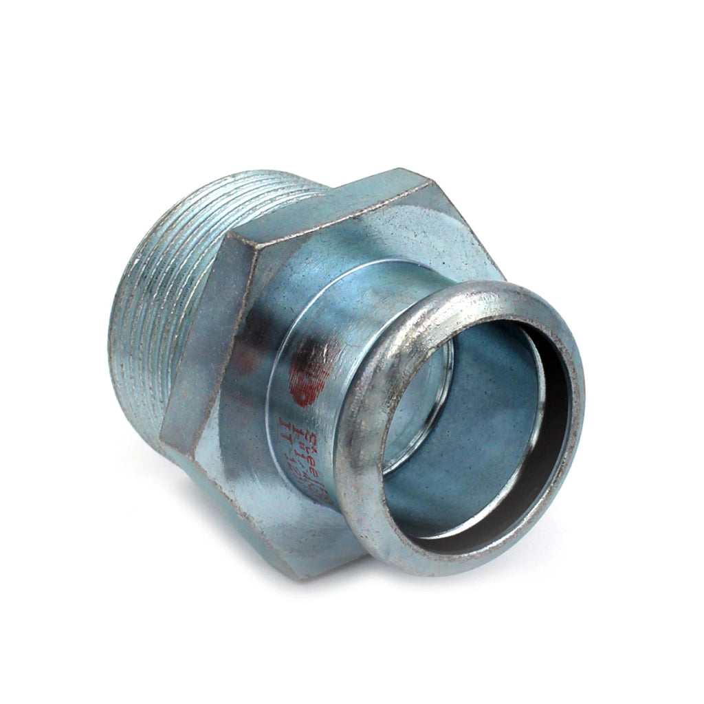 MANICOTTO MISTO FILETTO MASCHIO A PRESSARE IN ACCIAIO AL CARBONIO- 1 x 28- R.M.- pezzi 1