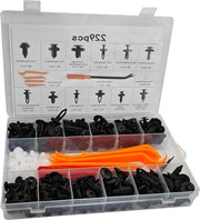 Set con 229 pezzi di clip per auto carrozzeria - Viti a spillo per fissaggio del parafango - Chiodi a spillo per auto - Fissaggi per kit auto in plastica di alta qualità.