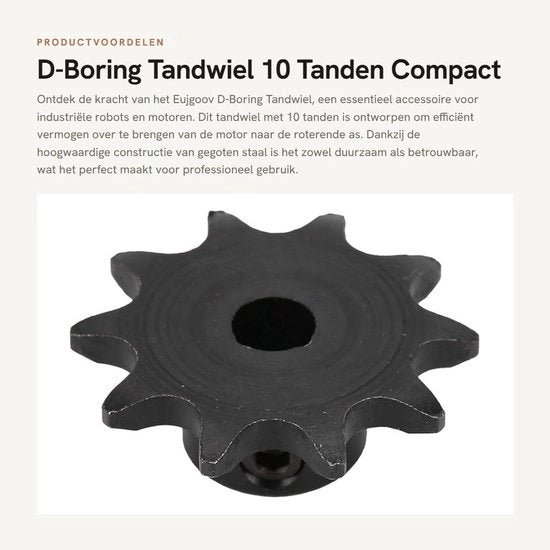 Veloce - Tandwiel a Denti - 10 Denti - Compatto e Efficiente - 6mm Di Diametro - Accessori Robot - Ideale per Industria - Acciaio Fuso