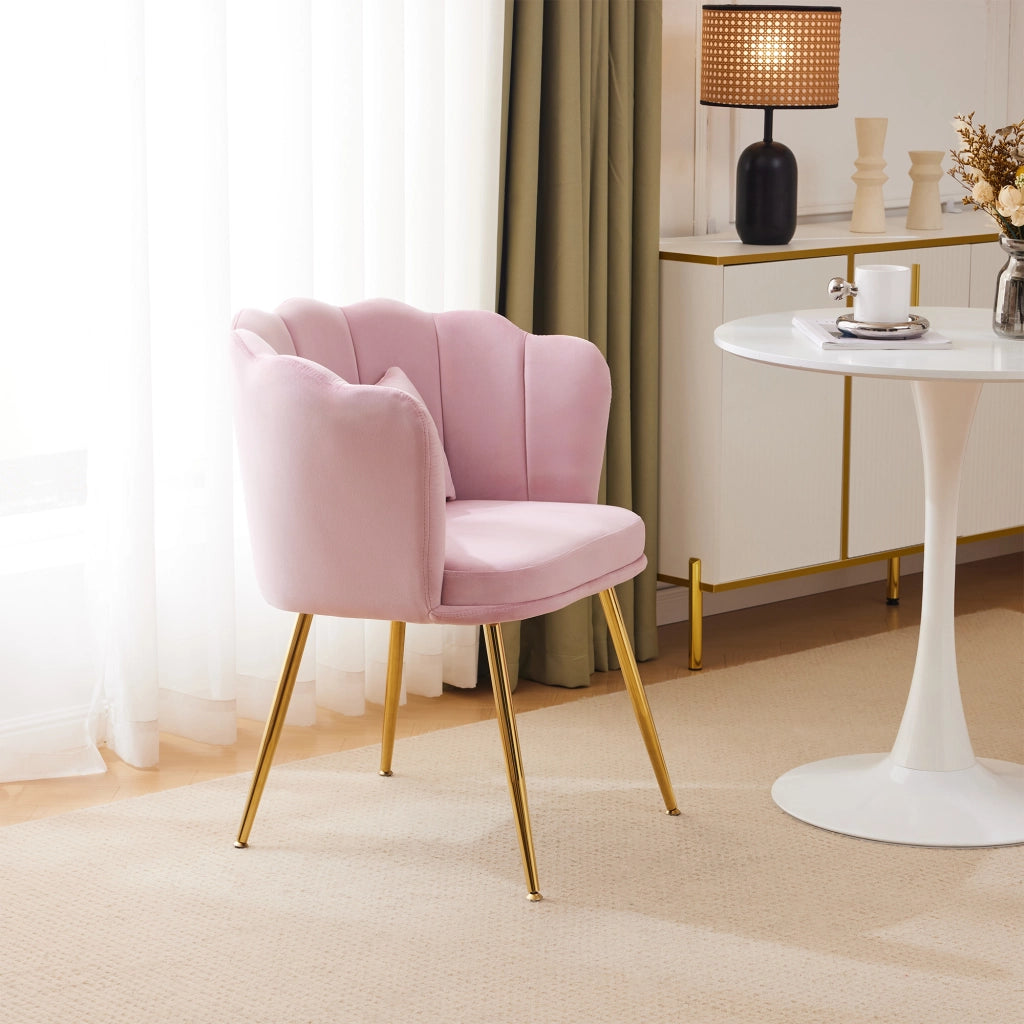 POLTRONA DA SALOTTO 62x54x43 cm Velluto Rosa