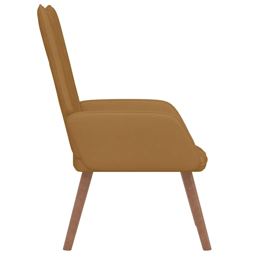 Poltrona Relax Marrone in Velluto 327663