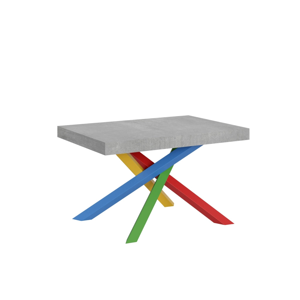 Tavolo allungabile 90x140/400 cm Volta cemento telaio 4/B