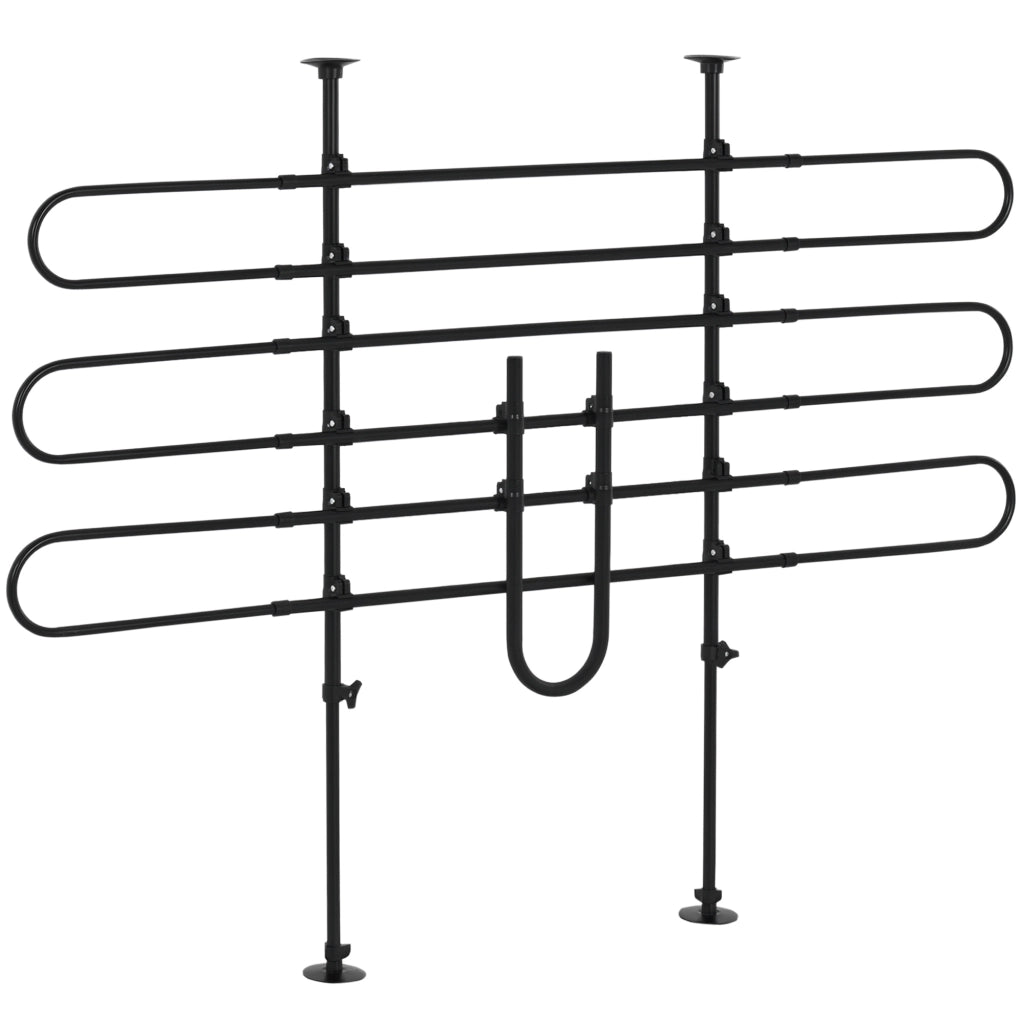 Rete divisoria auto per cani ¨C Xylo ¨C regolabile 87-135x85-120 cm acciaio nero