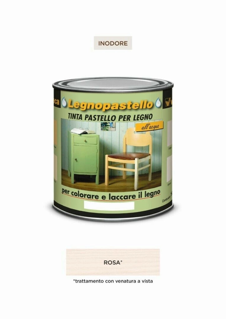 Legnopastello Tinta Ml 250 Rosa - Veleca
