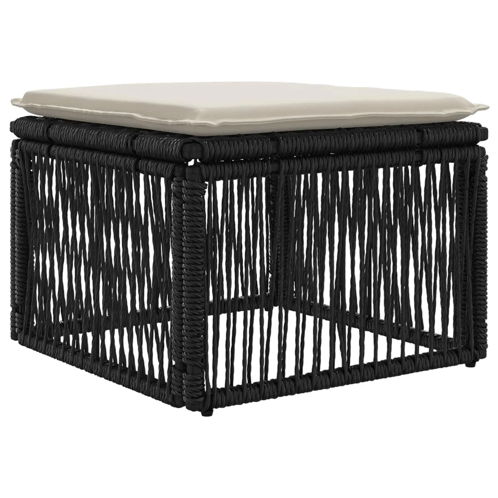 Set Divano da Giardino 11 pz Nero polyrattan 3434452