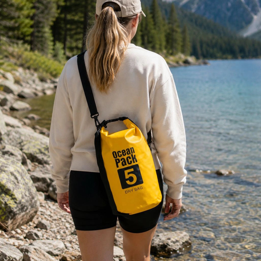 Seniliri, Borsa Impermeabile Capacità 5 lt, Giallo