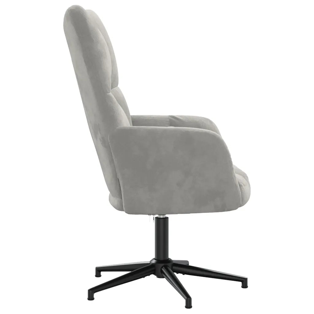 Sedia Relax Grigio Chiaro in Velluto 328095