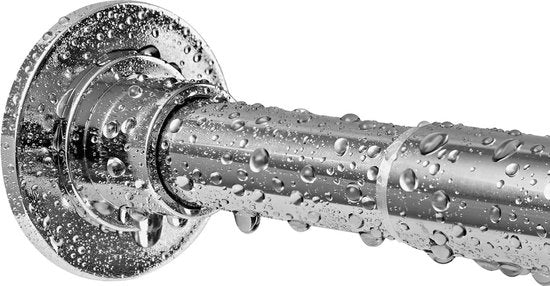 Maniglia di alluminio telescopica 74-200 cm - senza fori - antiscivente - regolabile - argento - estensibile - maniglia di abbigliamento - maniglia di porta armadio