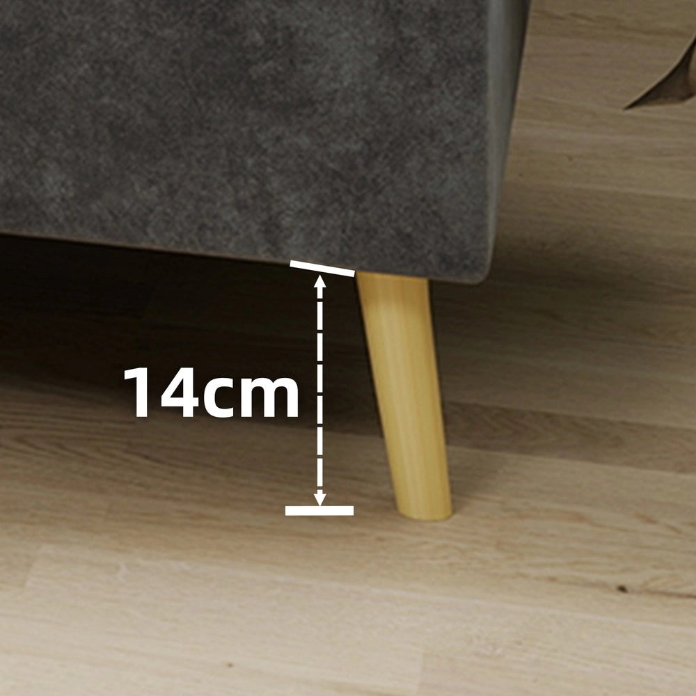 Letto Contenitore 140x200 ¨C MINIMAL ¨C Grigio, Velluto