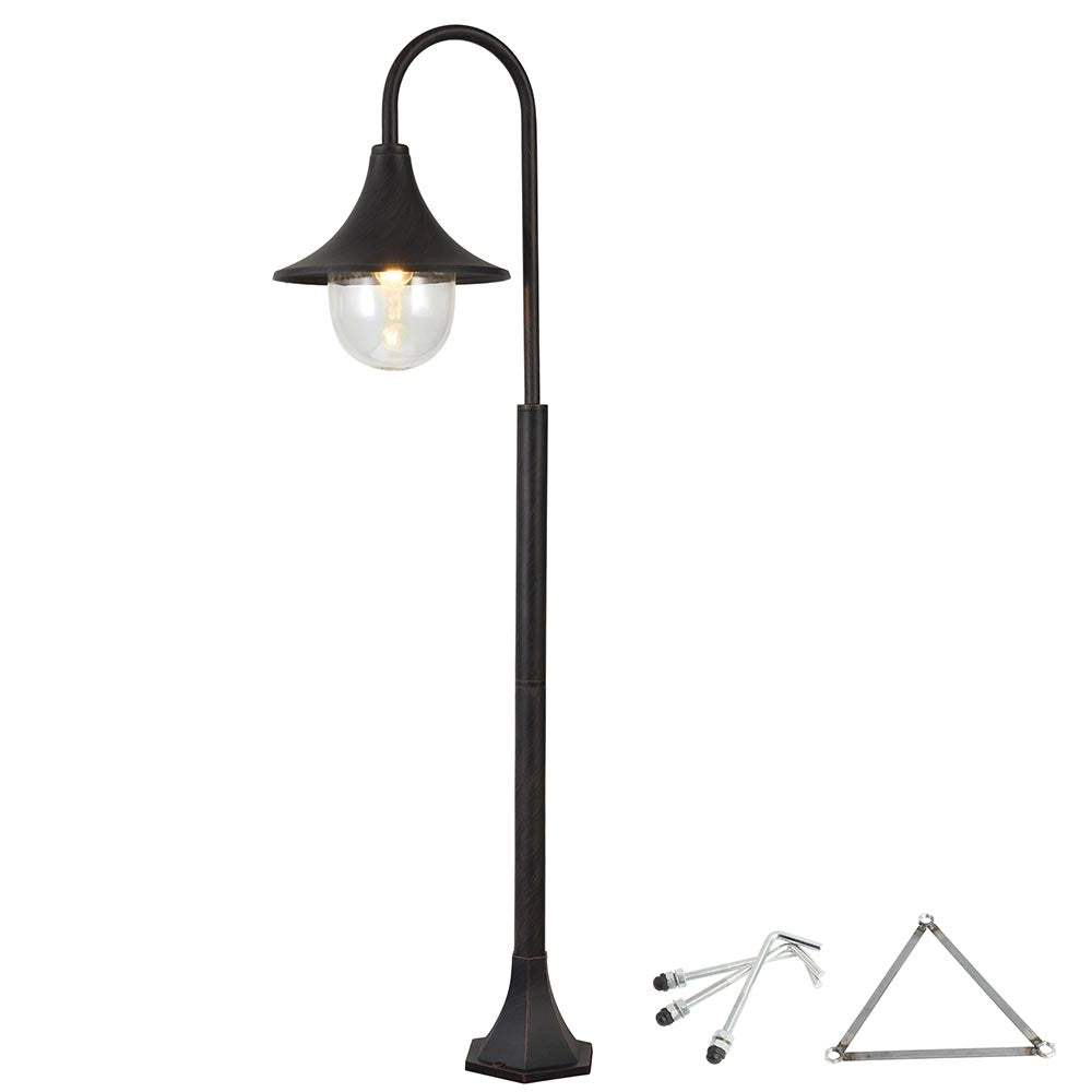 Lampione Vittoriano Classico da Giardino Lampada Arco Esterno Alluminio 120cm