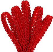 Nastro decorativo a strisce 27 Metri - Poliestere - Frangette - Costumi - Fai da Te - Creazione di Gioielli - Rosso - Nastro decorativo