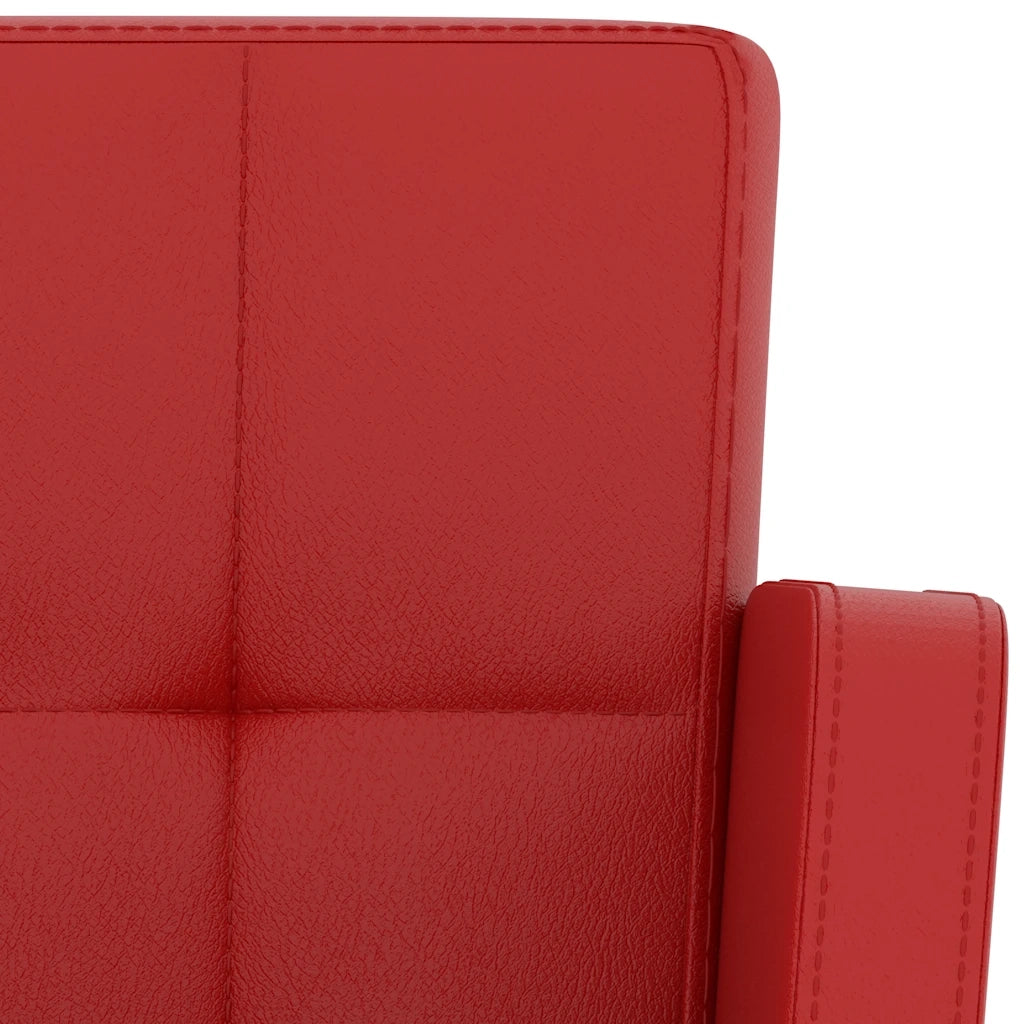 Sgabelli da Bar 2 pz Rossi in Similpelle 323655