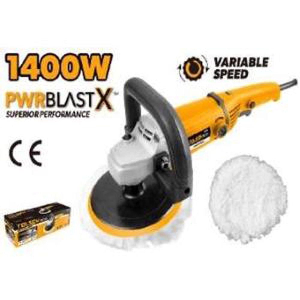 LUCIDATRICE ANGOLARE 1400W Ø180mm MANDRINO M14 + PLATORELLO TOLSEN