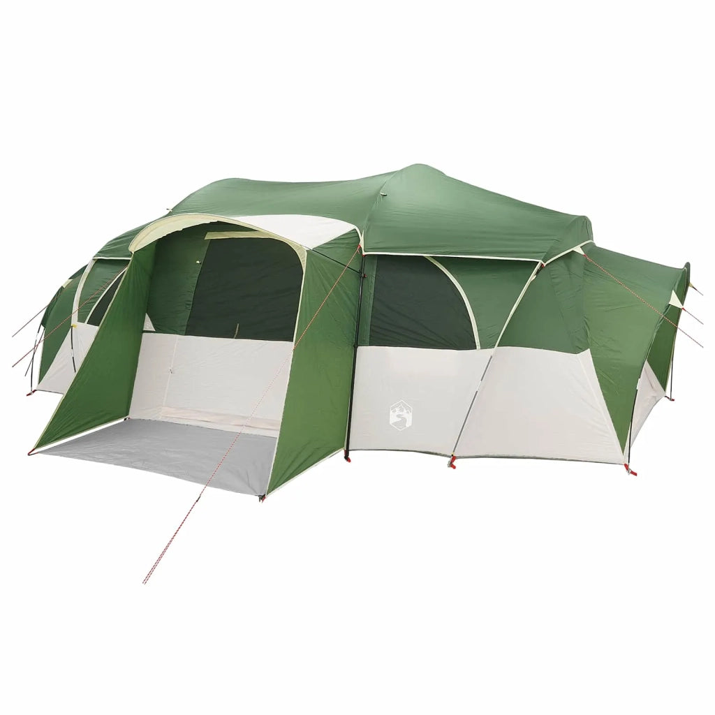 Tenda familiare con telo da pioggia resistente all'acqua Verde