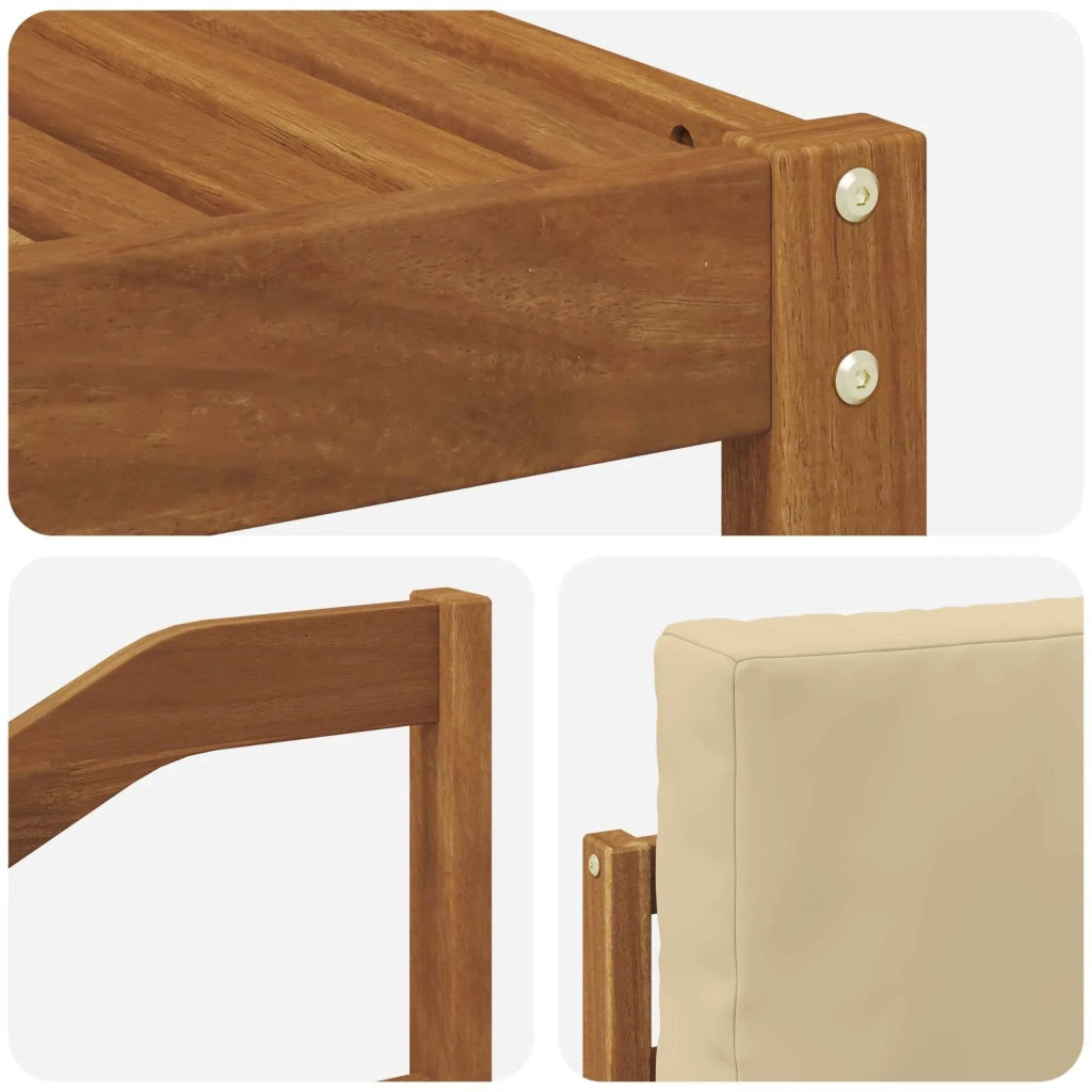 Set di divani da esterno con cuscino 8 pcs Naturale e Beige 3366761