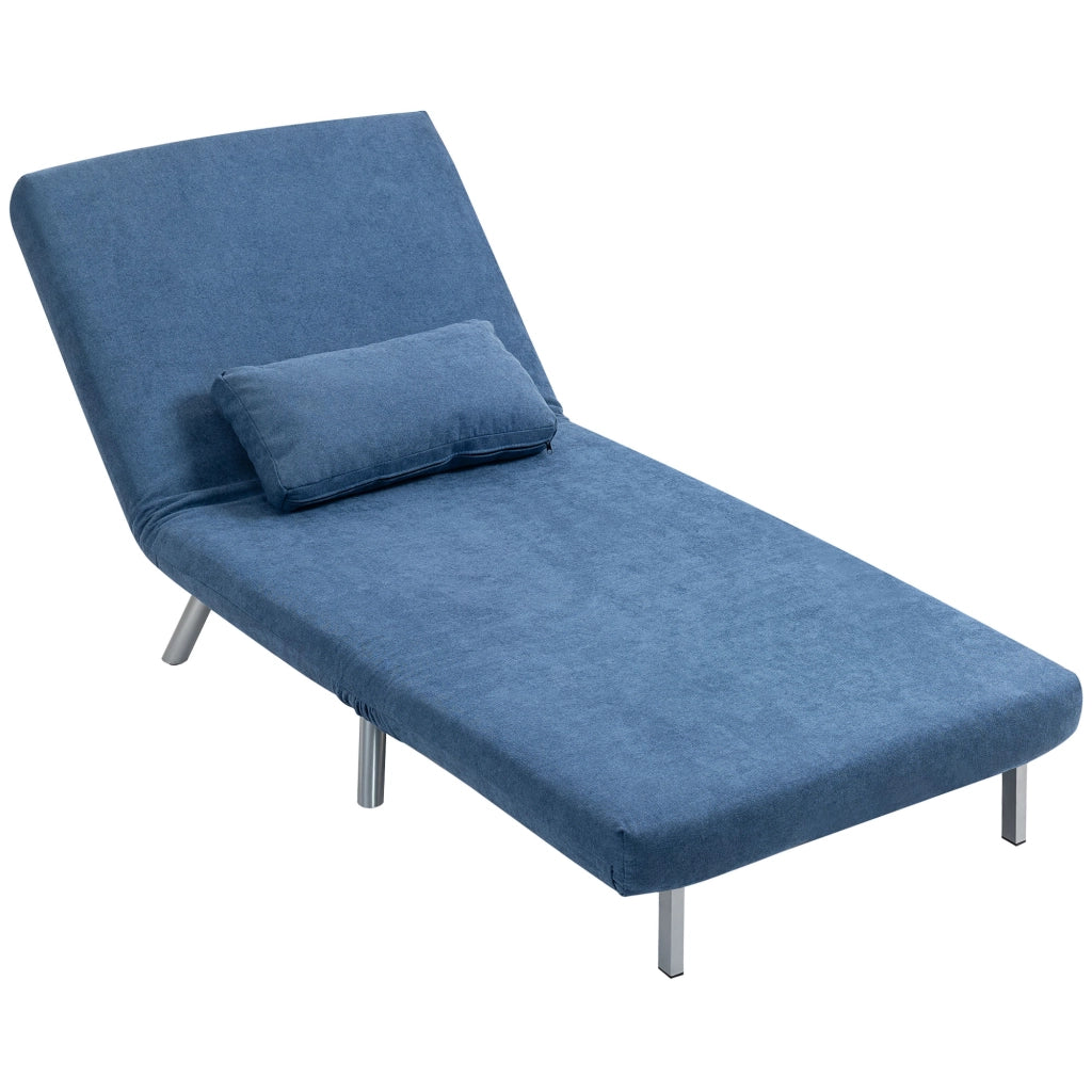 Poltrona letto ¨C Minimal ¨C Blu, tessuto, con cuscino