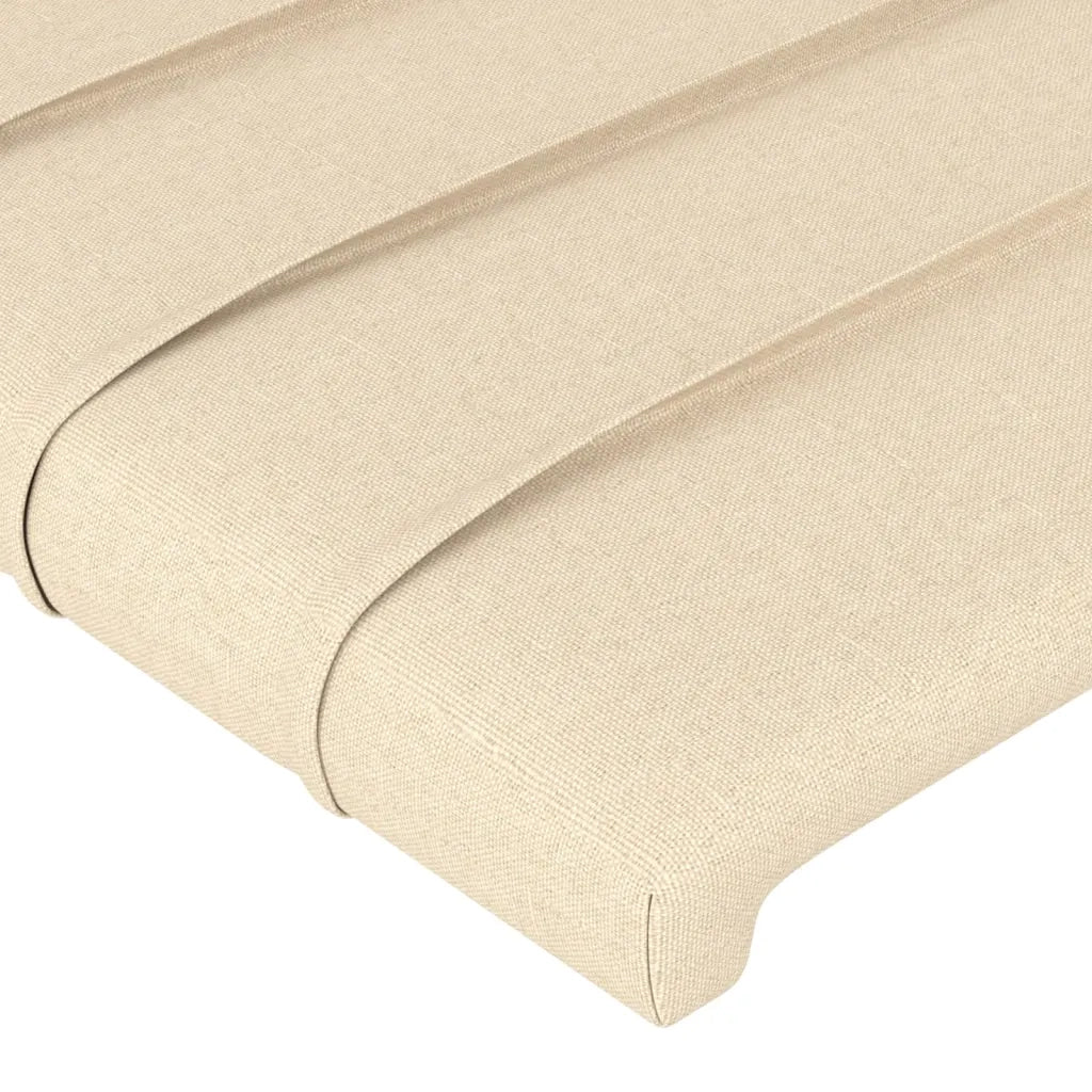 Testiera ad Orecchio Crema 103x23x78/88 cm in Tessuto