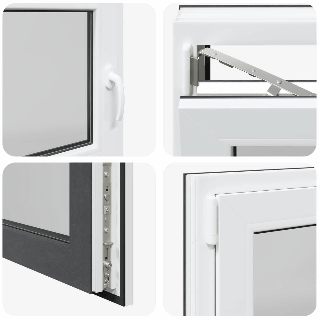 Finestra per Soffitta RISOR Antracite 100 x 70 cm PVC e Vetro 42047295