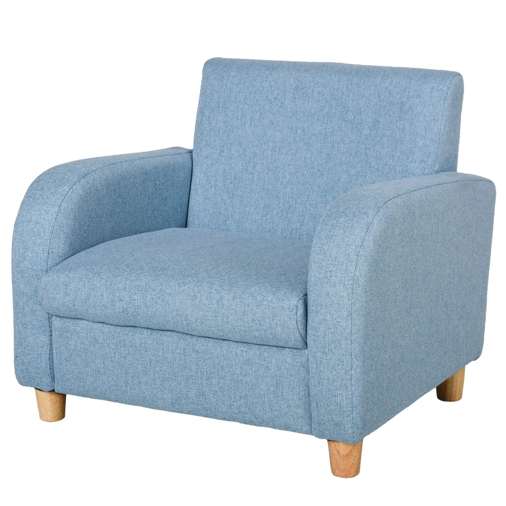 Poltrona per Bambini Design ¨C zephmum ¨C Legno, Blu, Tessuto