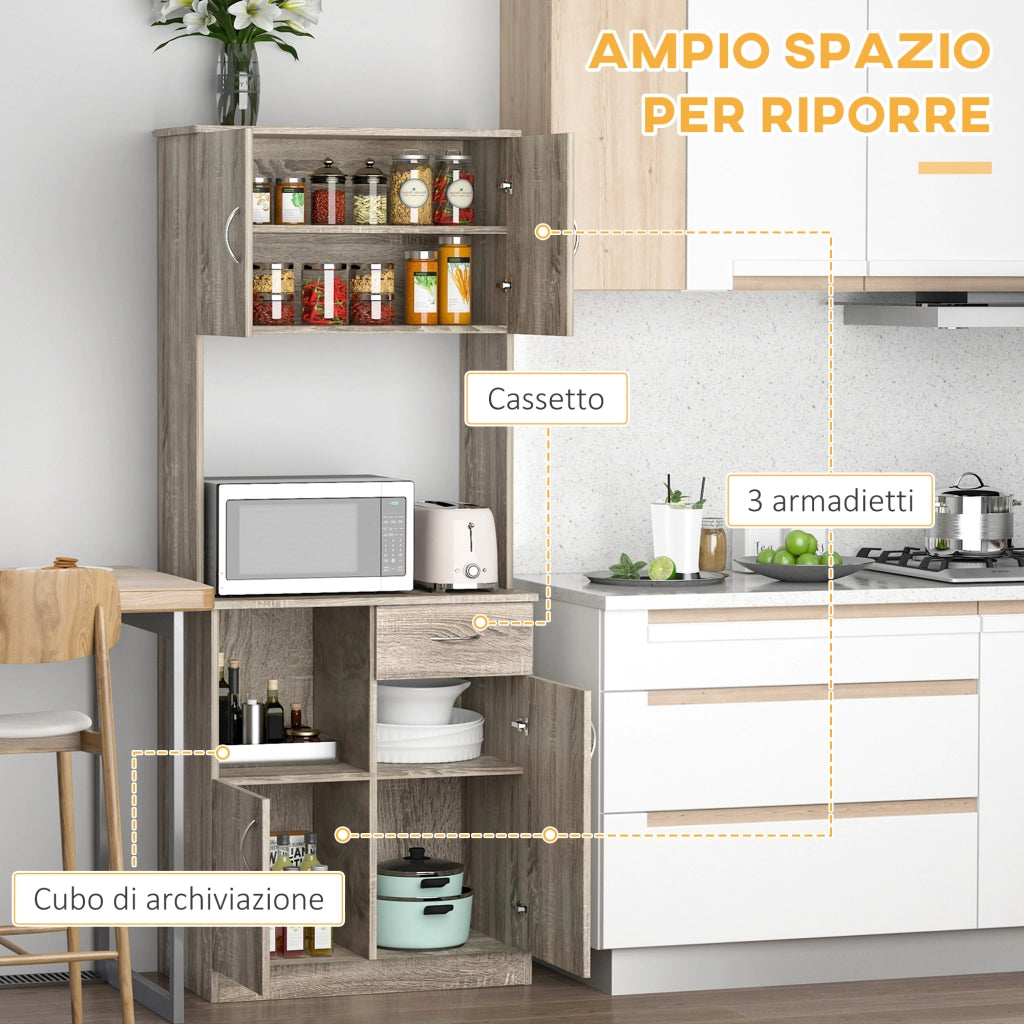 Credenza ¨C Minimal ¨C Grigio, Legno, 71x41x178cm