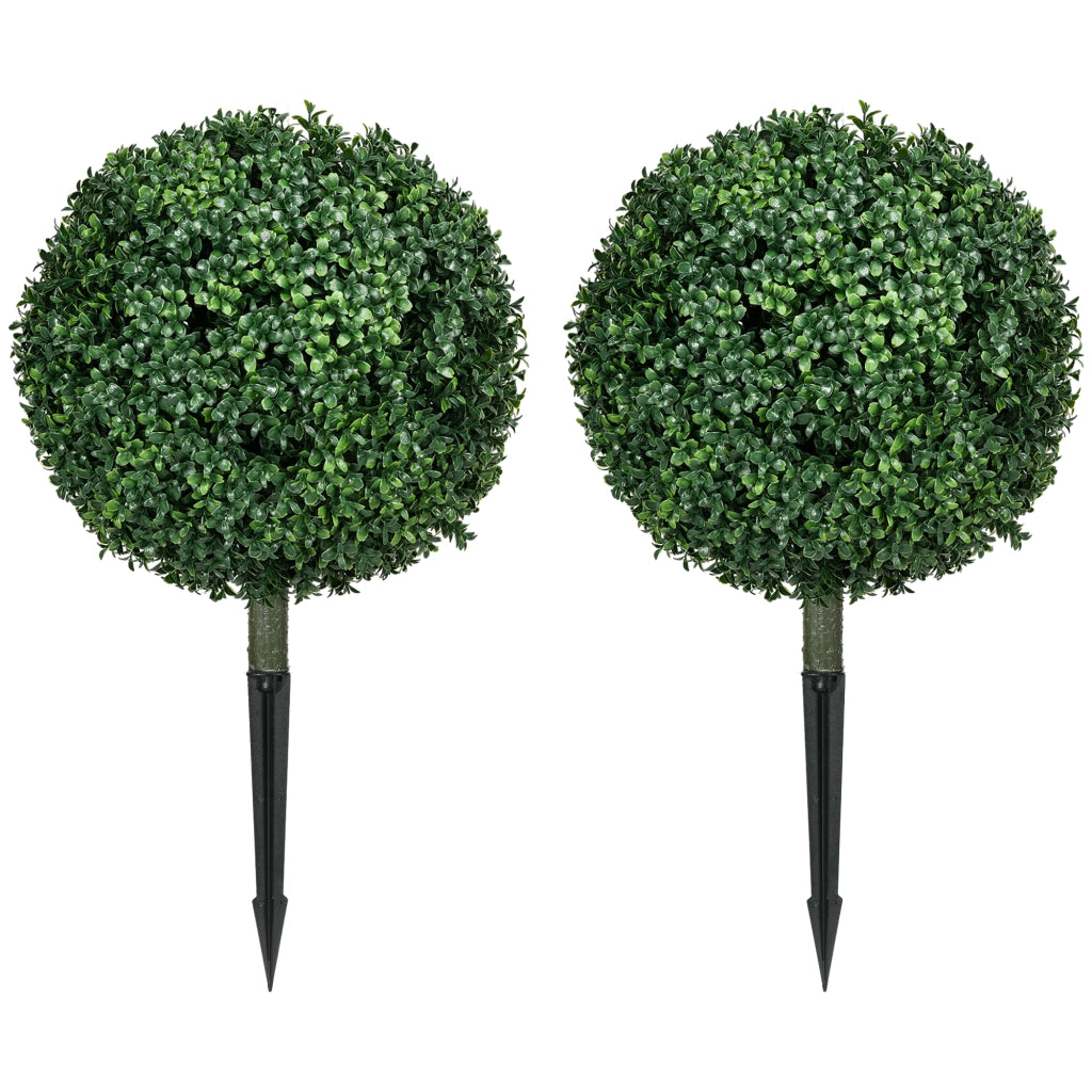 Bosso Artificiale Set 2 Pezzi ¨C Xylo ¨C Verde Realistico Resistente Intemperie 70 cm