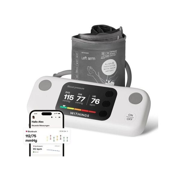 Misuratore di pressione smart withings wpm07 08 all int bpm vision whi