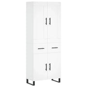 Buffet credenza cassettiera armadio mobile contenitore organizer cucina soggiorno salotto alto 69,5 x 34 x 180 cm legno ingegnerizzato bianco 02_0032658