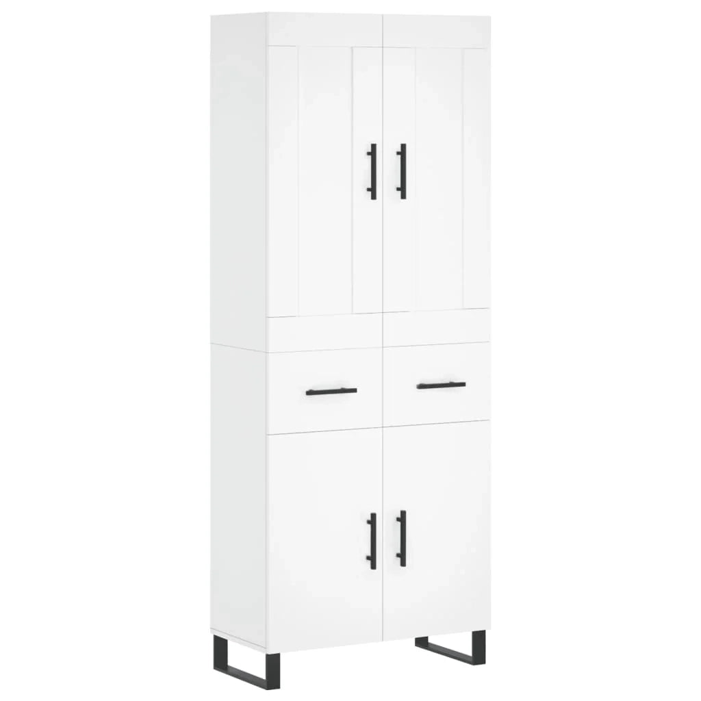 Buffet credenza cassettiera armadio mobile contenitore organizer cucina soggiorno salotto alto 69,5 x 34 x 180 cm legno ingegnerizzato bianco 02_0032658