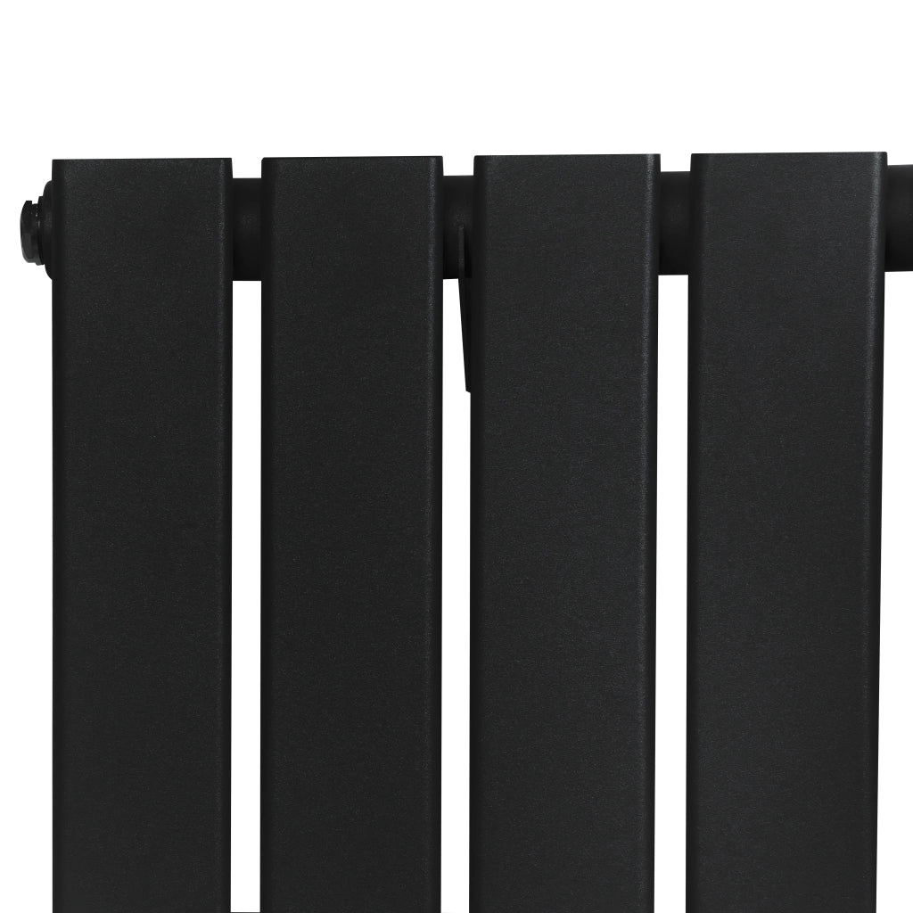 Radiatore Verticale Design Piatto Colonna Singola Nero 1800x280 mm